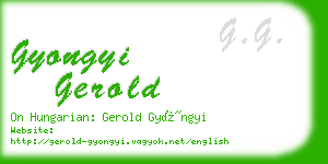 gyongyi gerold business card